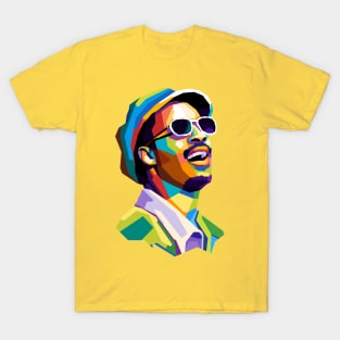 Stevie Wonder Wpap Pop Art T-Shirt